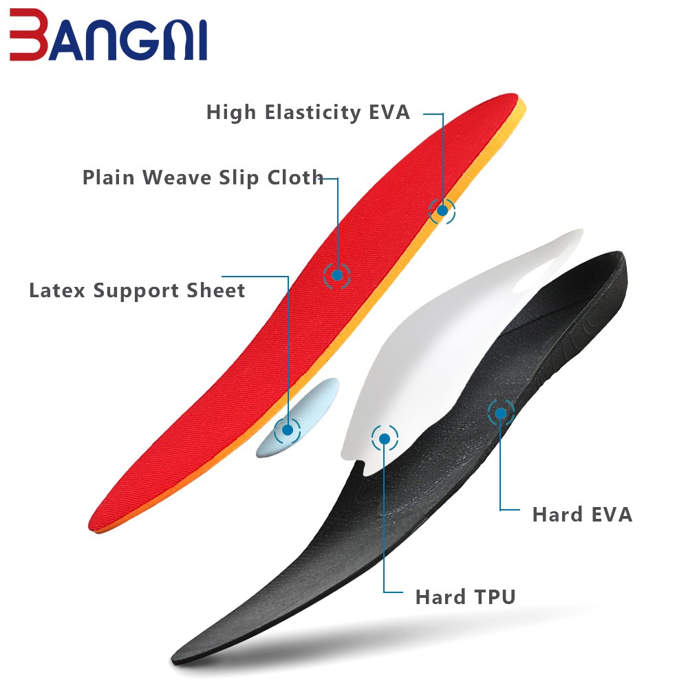 3ANGNI Orthotic Arch Shoe Accessories Support Inserts Orthotic Flat Feet Insole for Men Woman Heel Pain Plantar Fasciitis