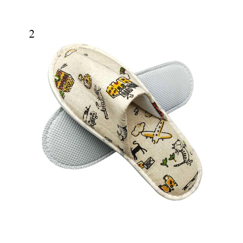 1 Pair Simple Unisex Solid Color Slippers Hotel Travel Spa Portable Men Slippers Disposable Guest Home Indoor Cloth Men Slippers