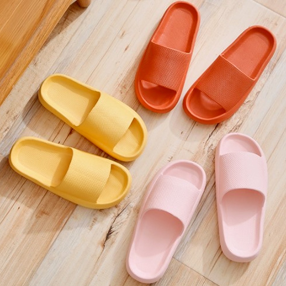 Cloud slippers thick platform slippers non-slip eva soft sandals waterproof indoor home silent damping indoor shoes for women