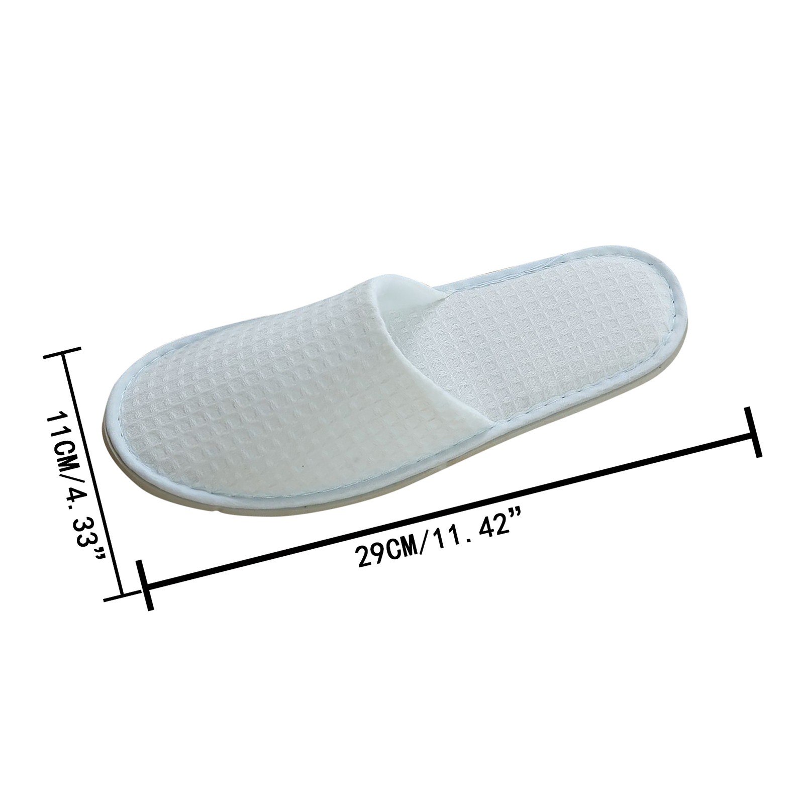 Disposable Slippers, 1 Pair Closed Toe Disposable Slippers Size Fit Men Women Hotel Spa Guest Used, (White) 28cm