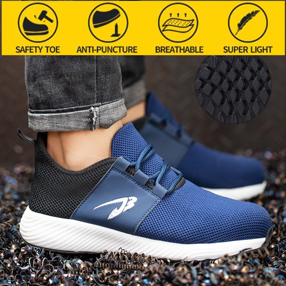 Spring/Summer Breathable Fabric Safety Shoes Leisure Sports Mixed Colors For Steel Head Low Wear Safety Shoes Anti-drop