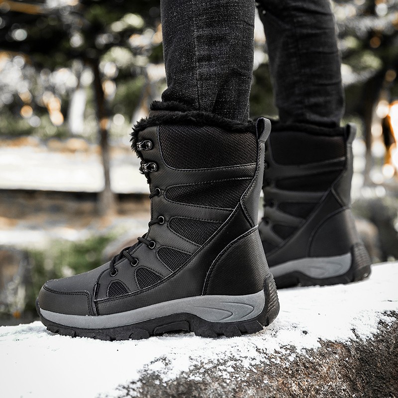 SOLIBEN New Winter Men Women Warm Snow Boots Botas De Neve Sabatos De Reflective Padded Winter Boots Boots Platform Boots