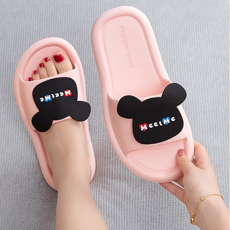 Women Summer Slippers Cartoon Non-Slip Slides Indoor Bathroom Slippers Men Outdoor Beach Slippers Zapatos Hombre chausson