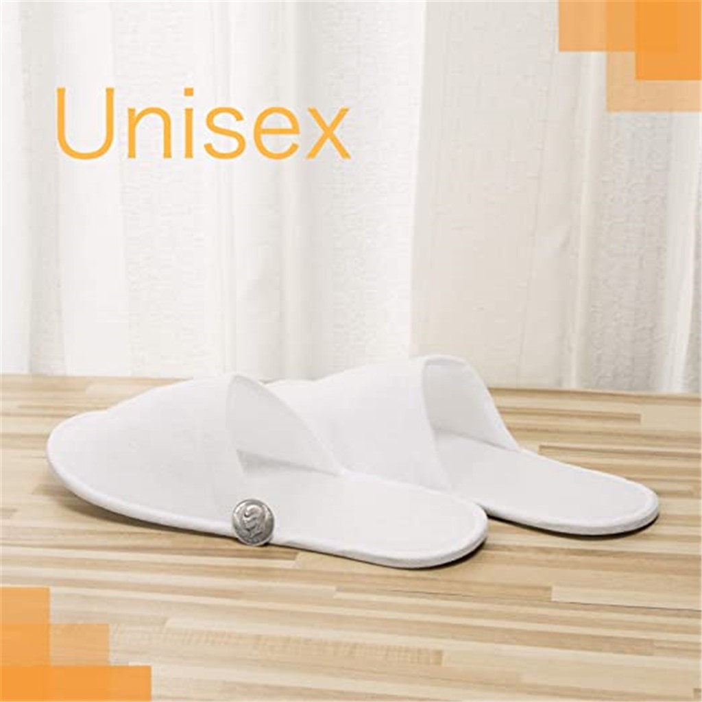 5-100 Pair Disposable Travel Hotel Slippers White Toweling Closed Toe Spa Shoes Bath Sets Bathroom Bathroom Shower Accessories