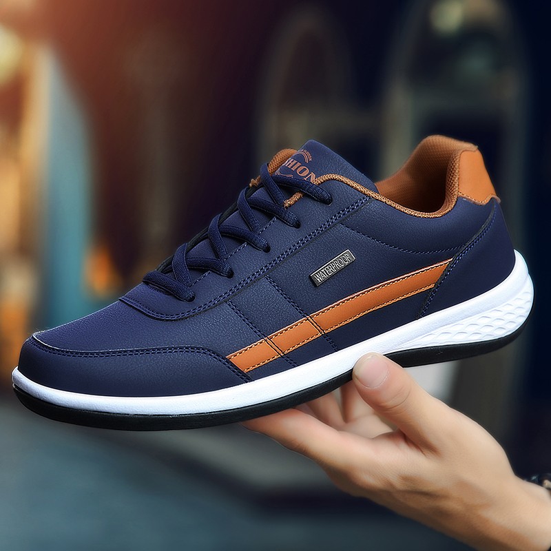 Men's leather shoes trend sneakers Italian casual shoes breathable leisure male sneakers non-slip shoes men's vulcanized shoes