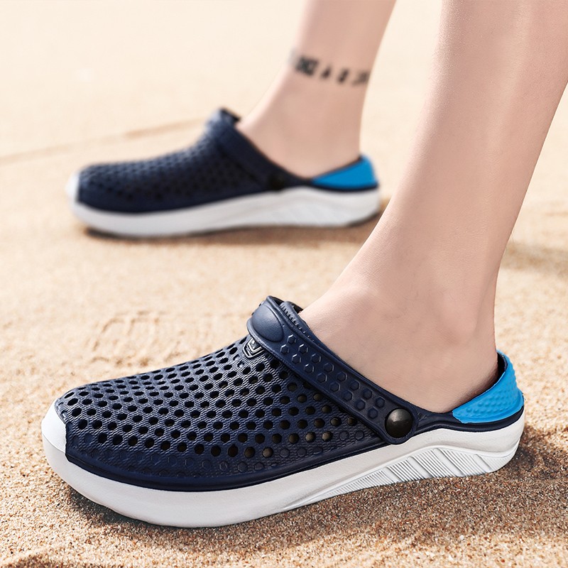 Men's sandals women's beach shoes lightweight breathable non-slip garden wading clogs shoes