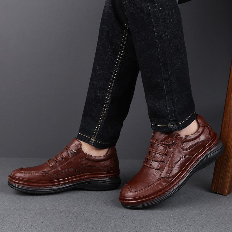 100% Genuine Leather Men's Casual Shoes Best Quality Business Formal Shoes 2019