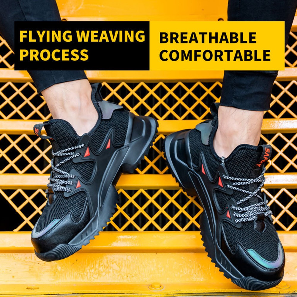 Safety shoes men's breathable anti-smashing anti-puncture safety shoes work shoes new all seasons indestructible shoes