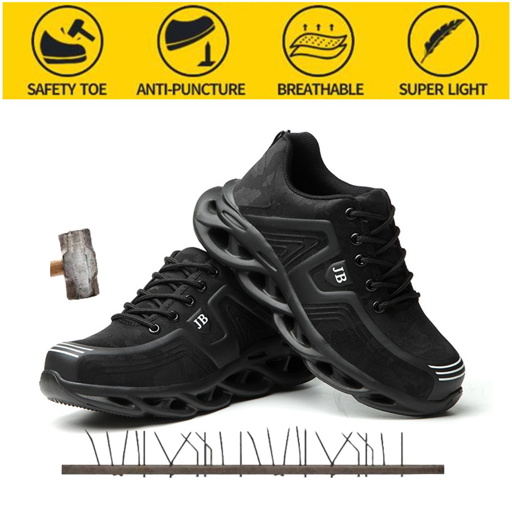 New anti-puncture safety shoes for men sports anti-puncture resistant sportswear soft-soled safety protection work shoes