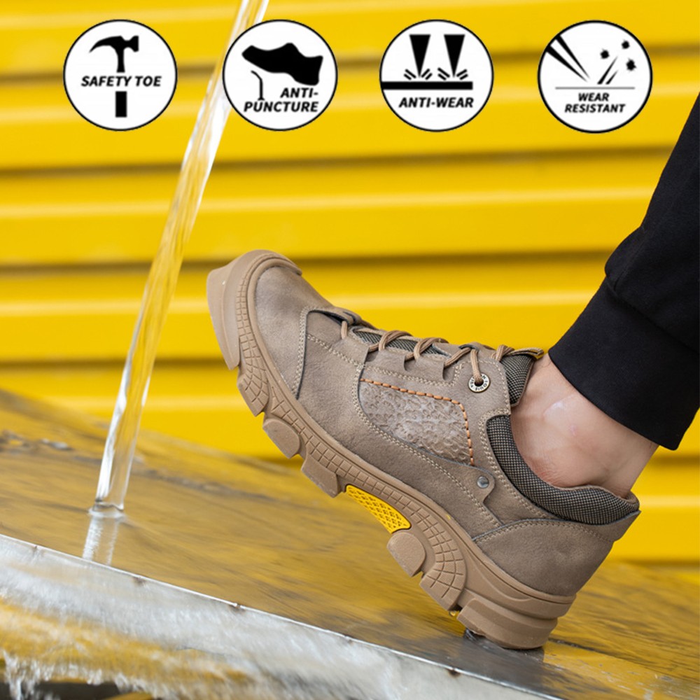 Safety insurance shoes men deodorant anti-puncture steel toe cap insulated electric safe wear-resistant winter work shoes