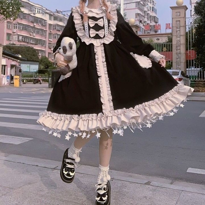 Lolita Jk Skirt Suit Cute Cat Ears Women Round Head Shoes Kawaii Japanese School Female Student Cosplay Cartoon Zapatos Mujer