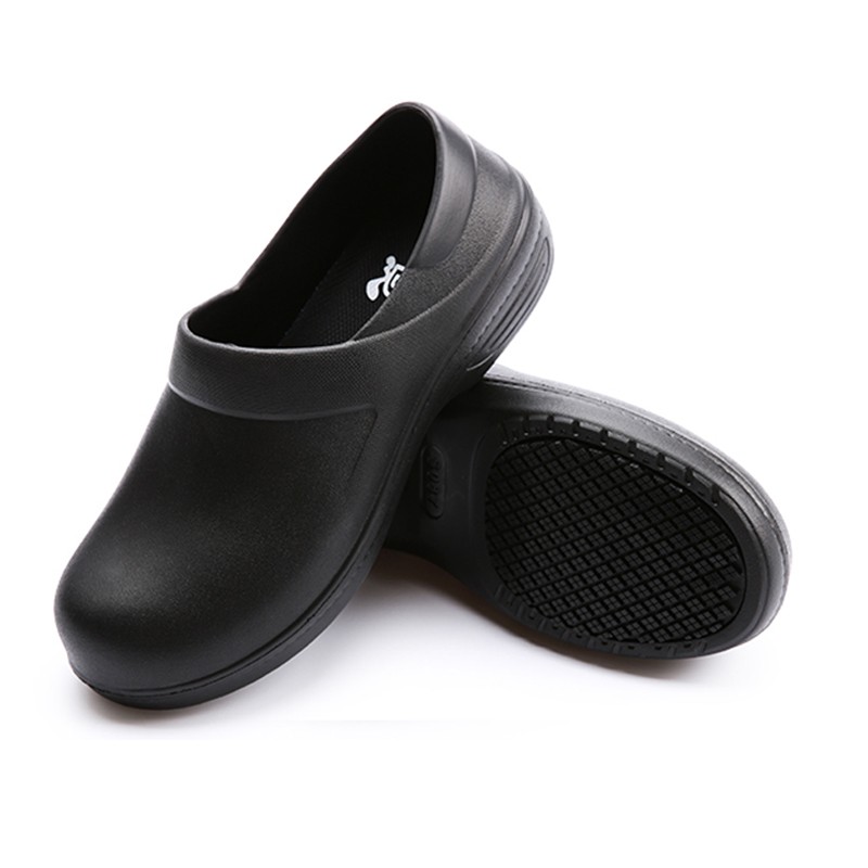 Unisex slippers non-slip water-proof oil-proof kitchen work chef shoes master hotel restaurant non-lace slip-on casual shoes