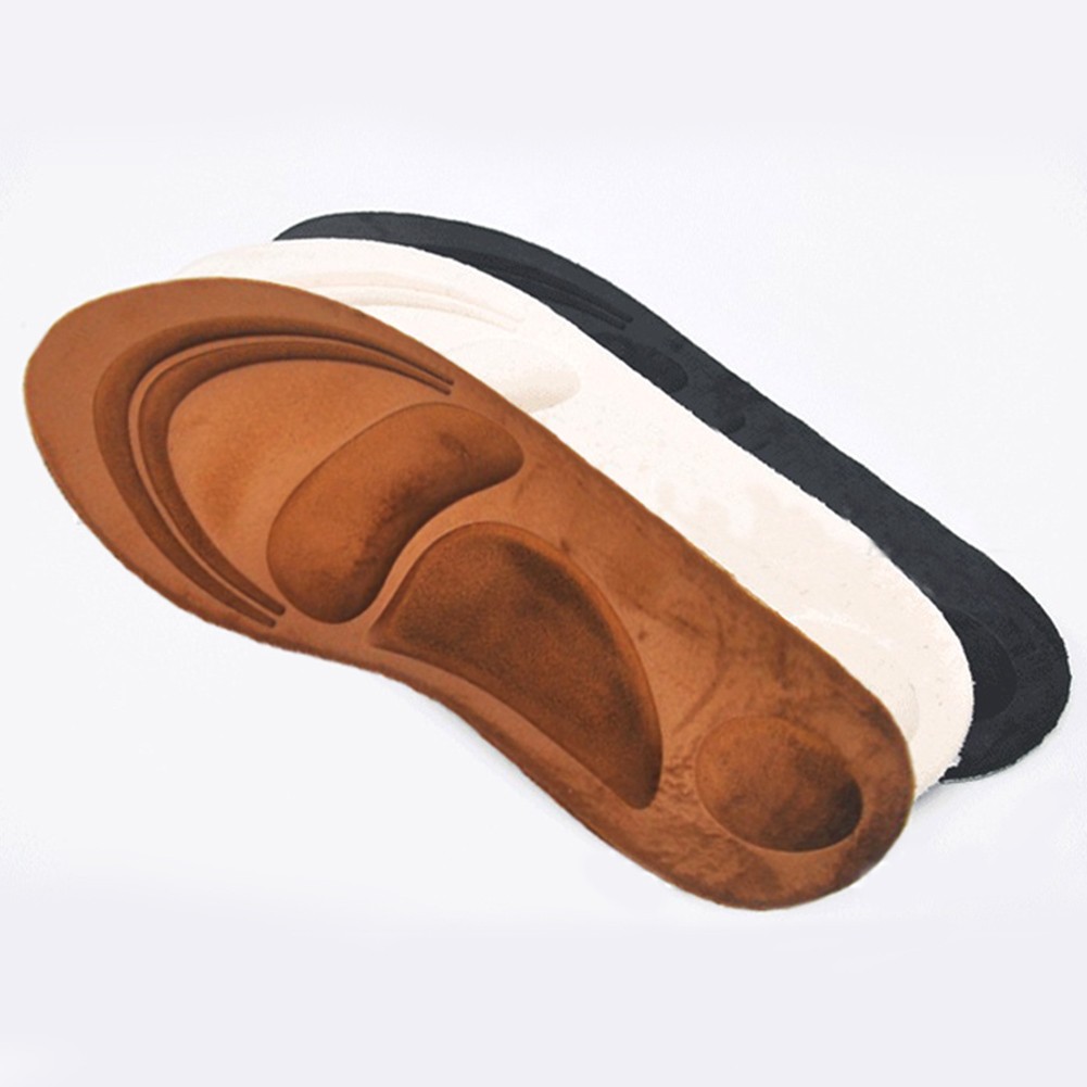 4D Suede Memory Foam Orthotic Insole Arch Warm Insoles for Flat Shoes Feet Care Sole Shoe Orthopedic Pads Deodorization