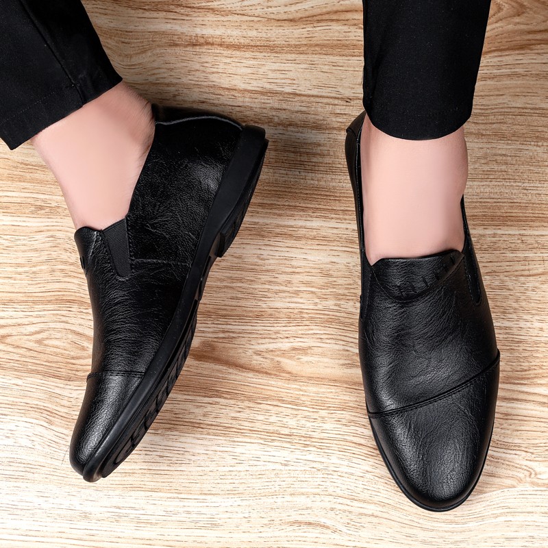 Genuine leather men's shoes fashion design casual shoes men's shoes soft breathable driving shoes slip-on loafers