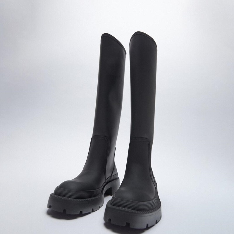 2021 New Winter Women Knee High Boots Punk Boots Woman High Heel Boots Sexy Thigh High Boots Flat Over the Knee Fashion Boots