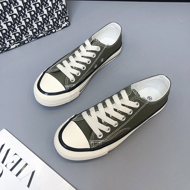 2022 new flat shoes sole canvas lace up sports casual shoes female students light fashion women's shoes small white shoes