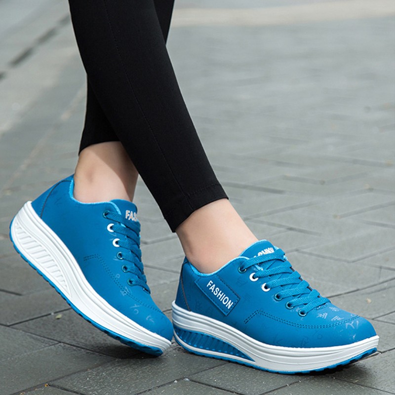 Ladies casual shoes rocking shoes platform casual shoes waterproof wedges sneakers sneakers