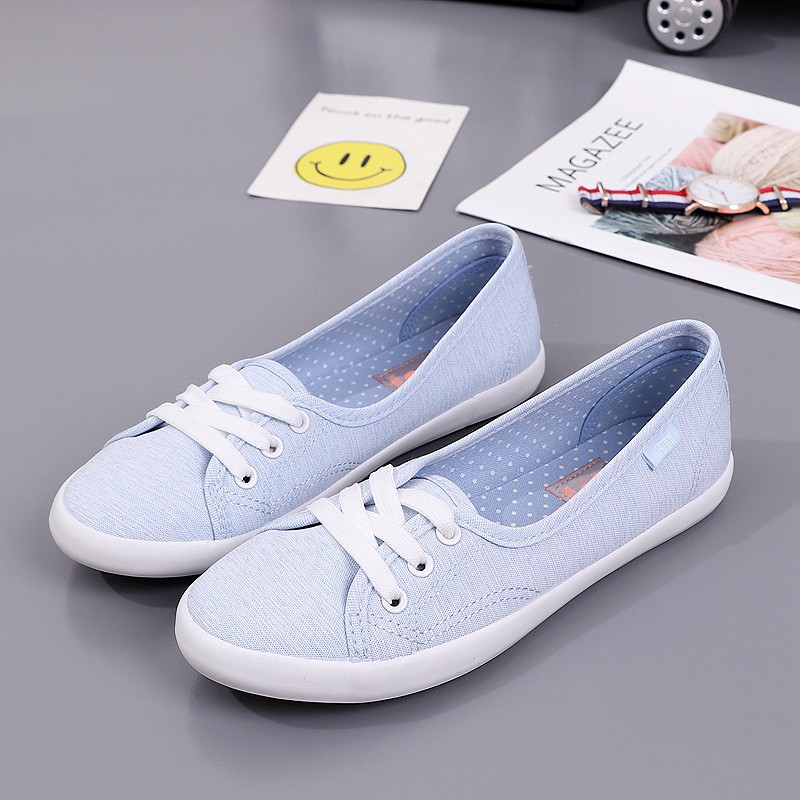 Women Lace Up Canvas Flat Autumn Loafers Female Breathable Solid Comfortable Lazy Shoes Ladies Fashion Sneakers Casual Shoes