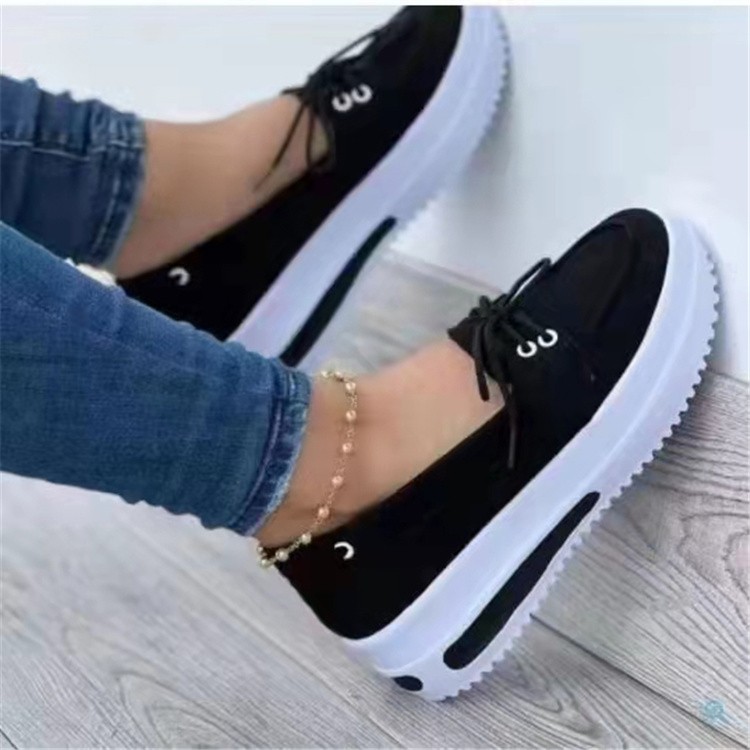 2022 new thick-soled women's sports shoes casual fashion comfortable slip-on flat shoes women's increased vulcanized shoes