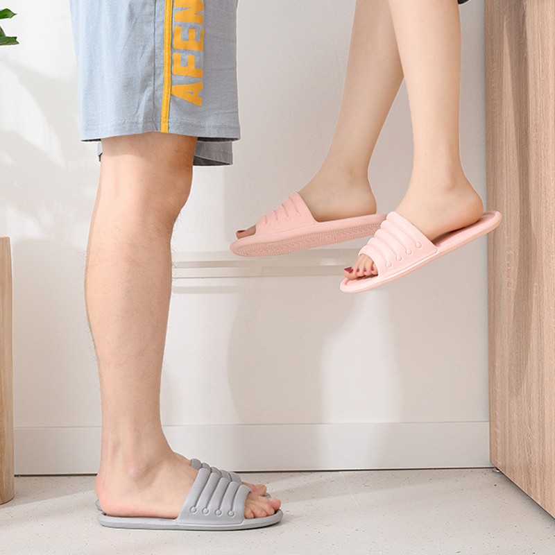 Women Men Unisex Summer Non-slip Slippers Shoes Bathroom Slippers Lovers Sandals Indoor Fashion Home Slippers Floor Flip Flops