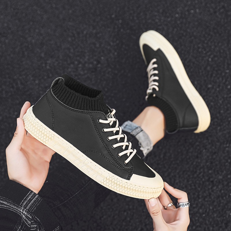 Men's Casual Leather Sneakers Thick Sole Warm Daily Shoes 2019 New Autumn/Winter Collection