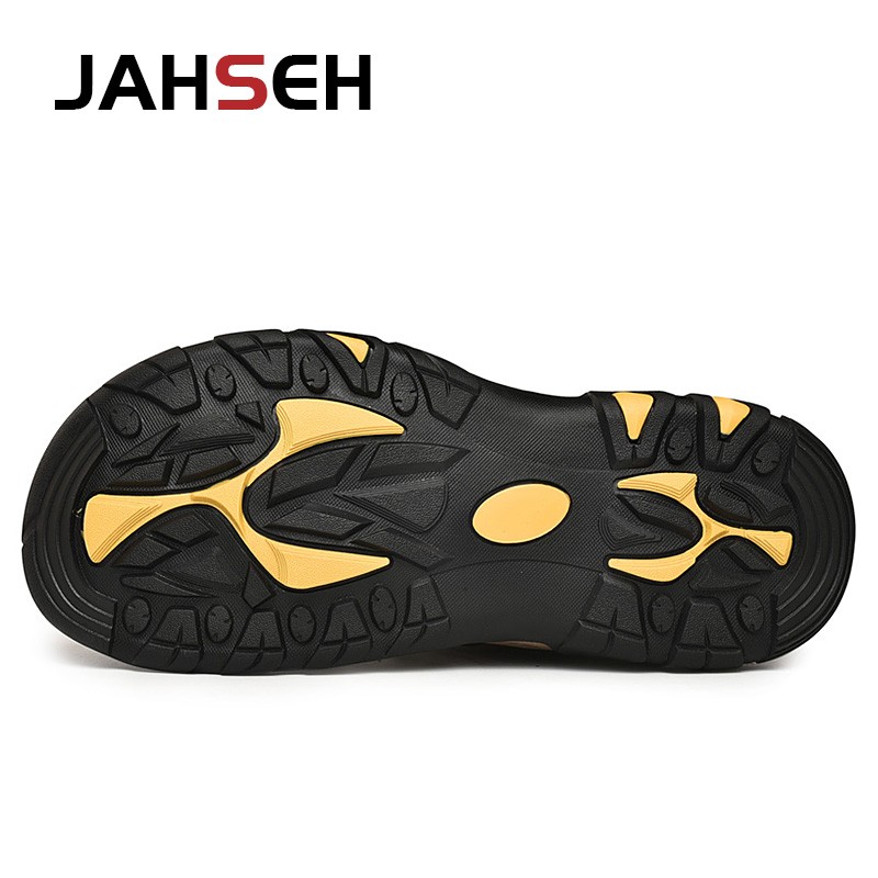 Classic Men's Sandals Summer Soft Sandals Comfortable Men Shoes Genuine Leather Sandals Big Size Soft Outdoor Men Roman Sandals