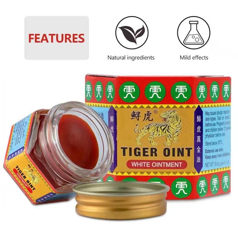 6pcs Original Red White Tiger Balm Ointment Tiger Oint Paint Cream Muscle Pain Relief Massage Ointment Soothe Itch Plaster