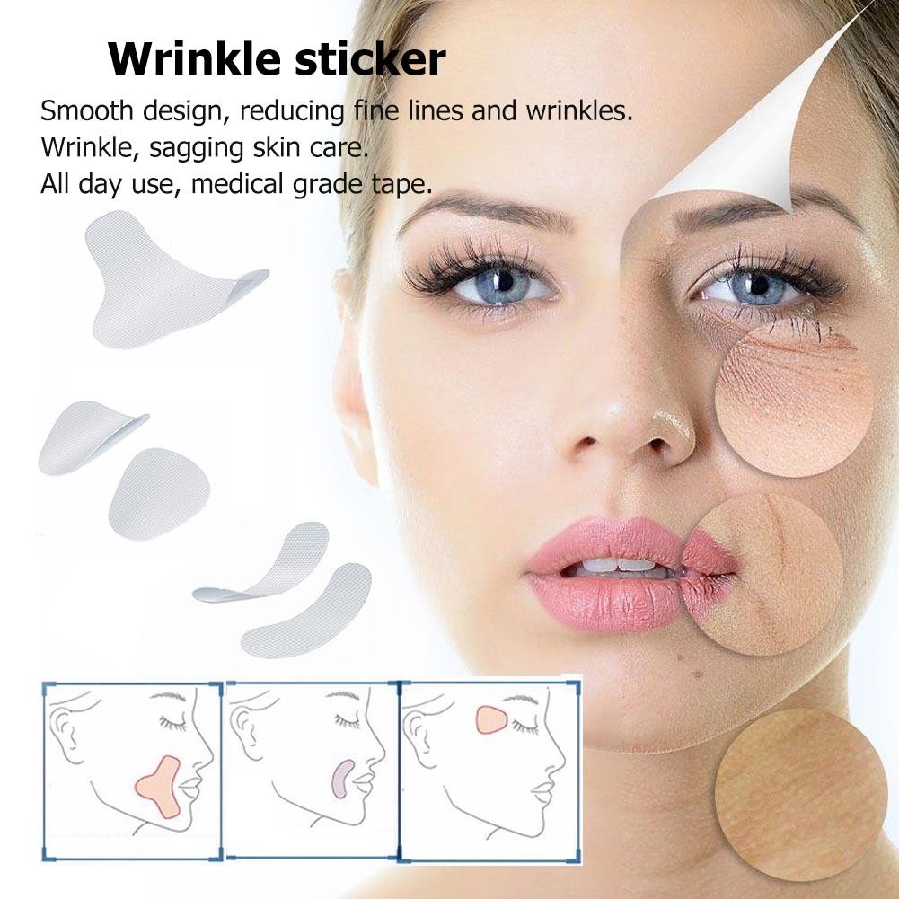 Anti Wrinkle Pads V Face Tape Wrinkle Remover Tool Make Up Sagging Skin 12/27/24pcs