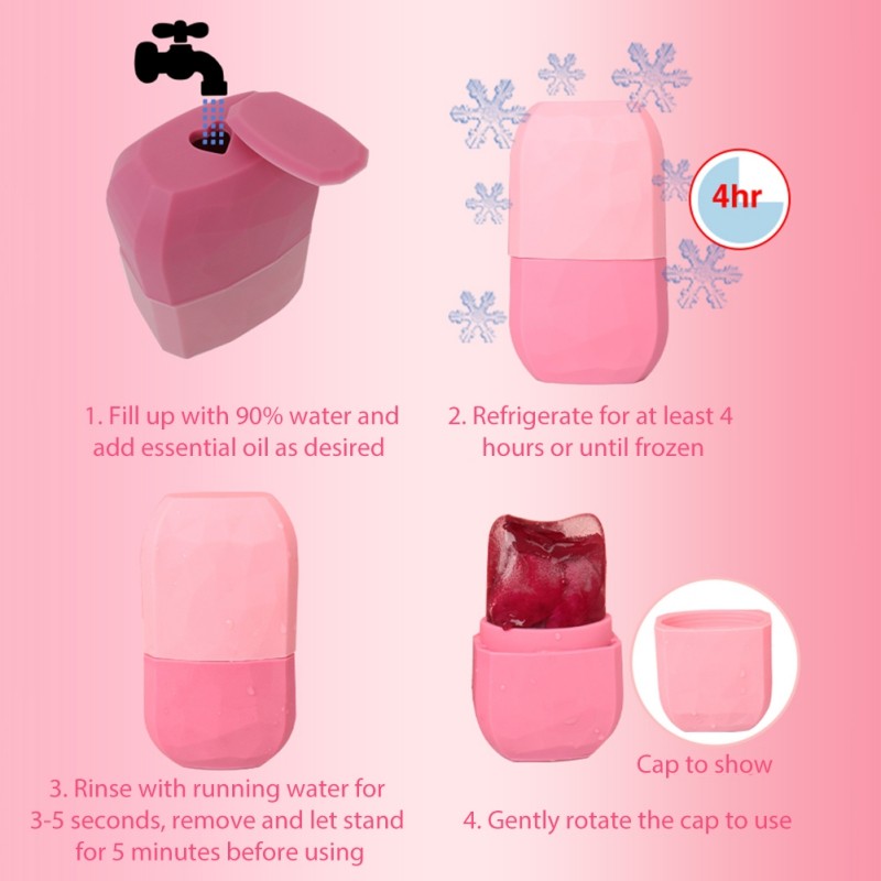 Beauty Ice Facial Massage Roller Ice Facial Massage Ice Flower Silicone Ice Mold Beauty Pain Relief Reduce Swelling Skin Care