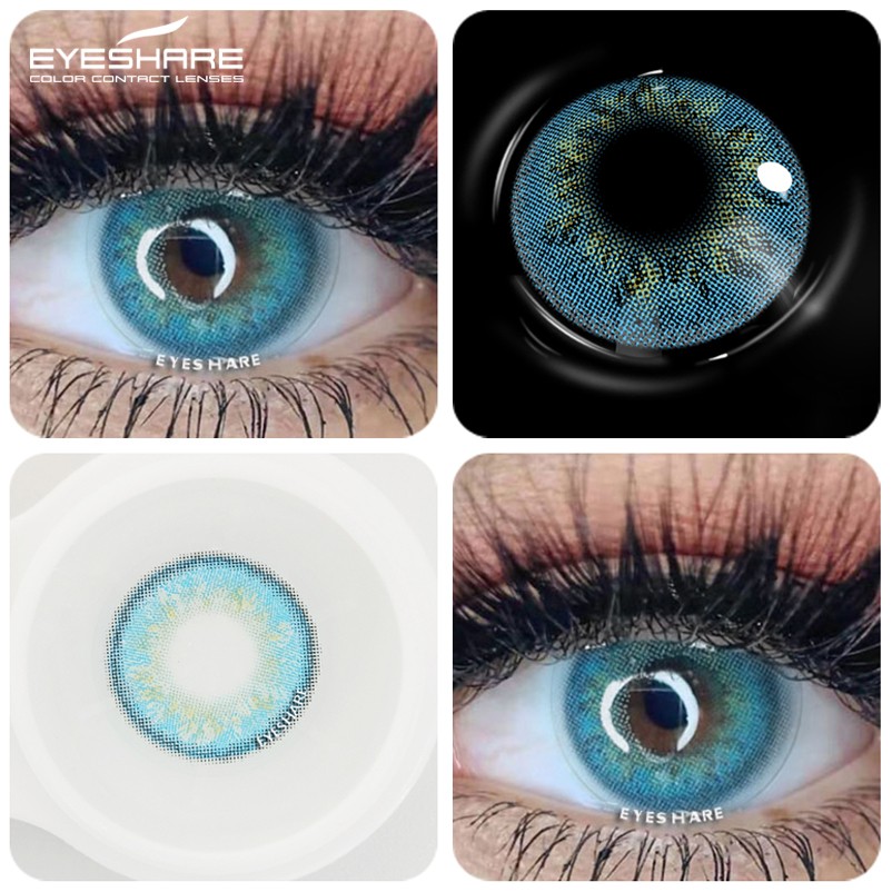 Ishihair Natural Colored Contact Lenses 2pcs Eye Color Contact Lenses Blue Green Beauty Pupils Color Contact Lenses Eye Yearly