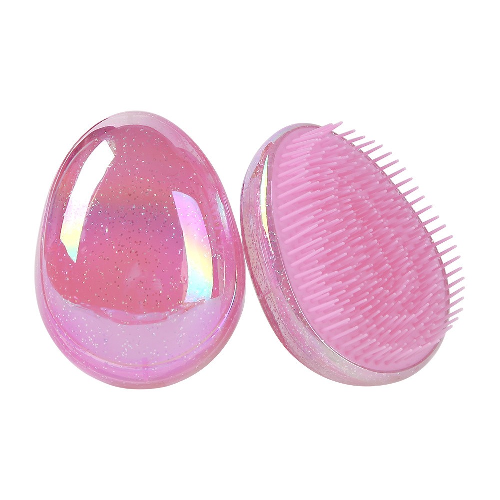 Anti-static Smoothing Egg Round Shape Hairdressing Detangling Comb Straightening Soft Hair Brush Salon Styling Travel Tool