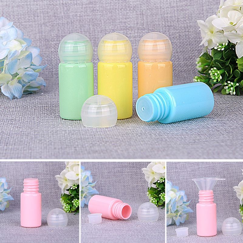 8pcs 10ml Macaron Candy Color Refillable Empty Cosmetic Bottles Sample Pump Vial Container Cream Lotion Storage Pot