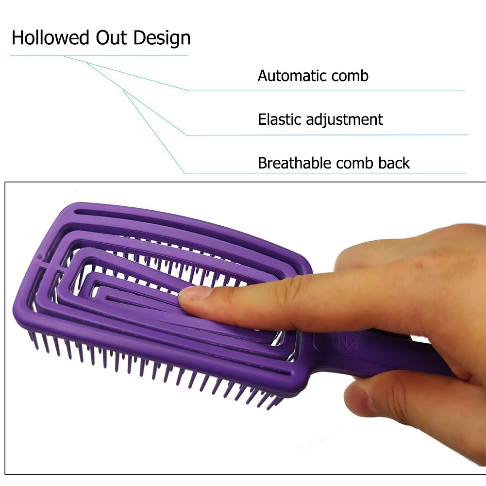 Wide Tooth Arc Massage Comb Anti-static Practical Anti-tangle Comb Salon Styling Non-slip Comfortable Hair Care Hair Brush Comb