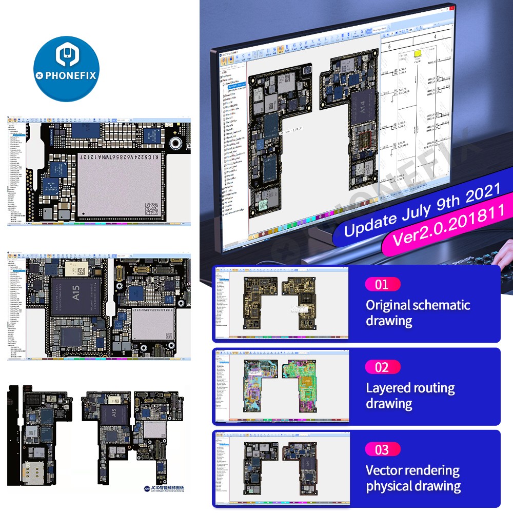 2022 JCID Smart Diagram JC Diagram Bitmap for iPhone iPad Android Smartphones Integrated Circuit Diagram