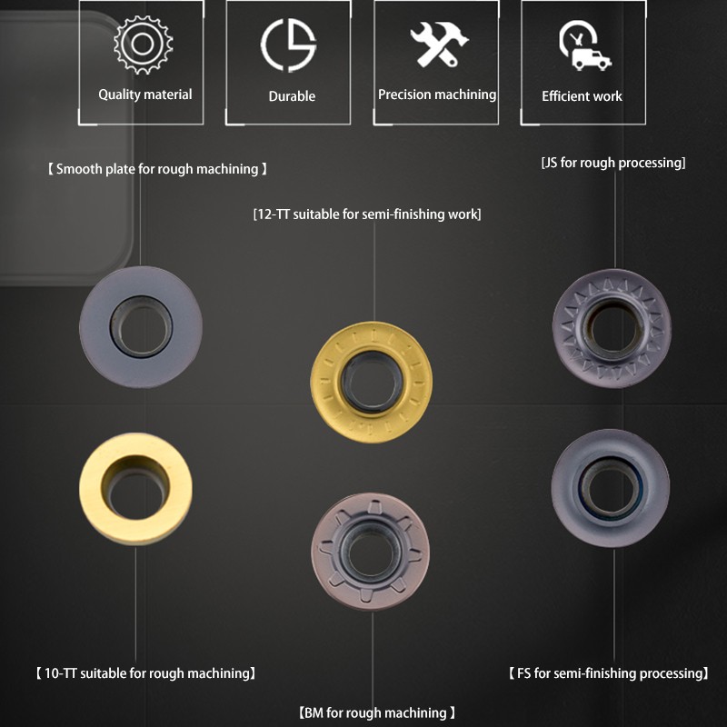 Kakarot Carbide Inserter RPMT08 RPMW1204 RPMT1605 RPMT10T3MOE RDMW RPGT07 08 Carbide Inserts Internal Round CNC Turning Metal Inserts