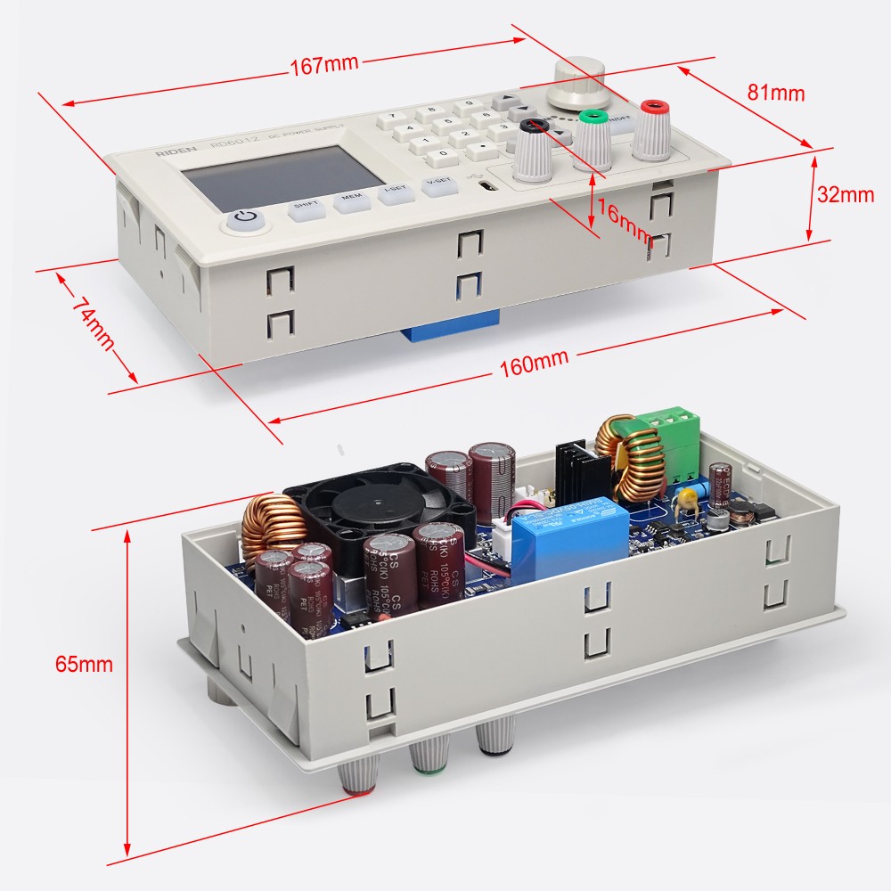 RD RD6012 RD6012W USB واي فاي تيار مستمر إلى تيار مستمر الجهد تنحى مقاعد البدلاء امدادات الطاقة قابل للتعديل محول فرق الجهد الفولتميتر 60 فولت 12A