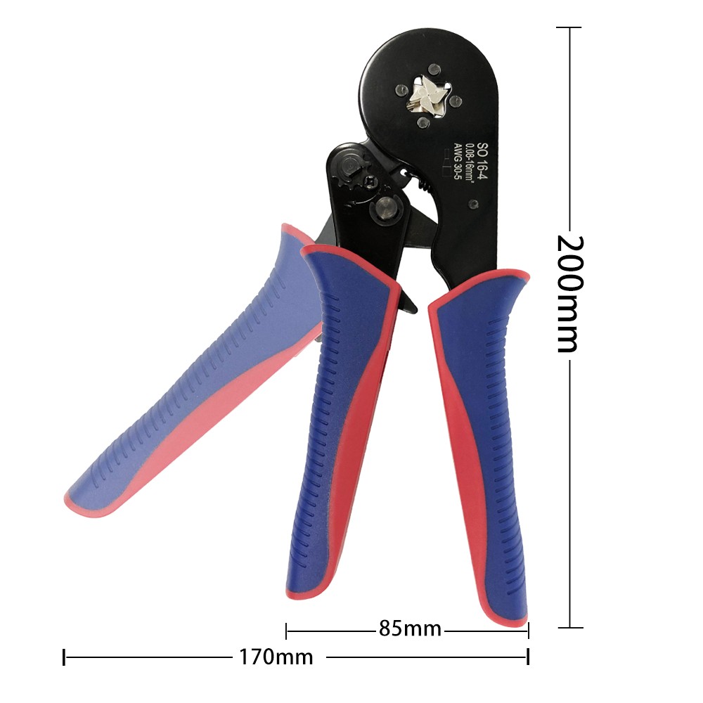 SO 16- 4 العقص كماشة محطة المكشكش أدوات 0.08 -16mm ² 30 - 5AWG الرباعي العقص من عالية الكربون الصلب الفك