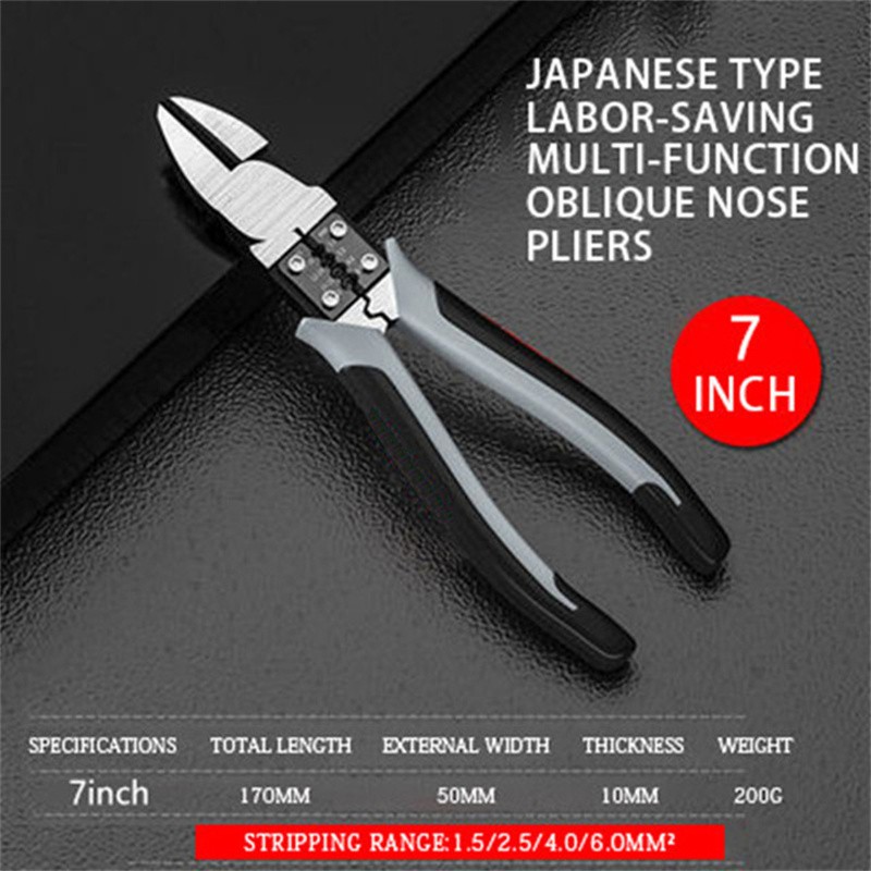 7/9in Multifunctional Universal Diagonal Pliers Needle Nose Kabelschneider Computer Equipment Electrical Wire Cutters Wire Stripper