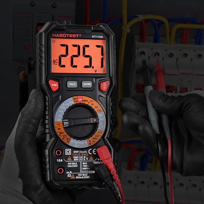 HABOTEST Automotive Digital Multimeter Hz Ohm NCV System AC Voltmeter DC Multimeter Multimeter