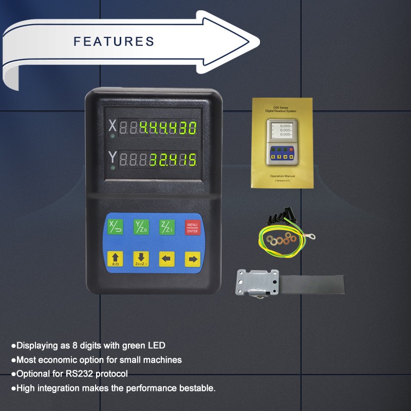 Ditron DL50 1Axis/2Axis/3Axis DRO Digital Readout with DRO Linear Glass Scale for Milling Machine Lathe Machine