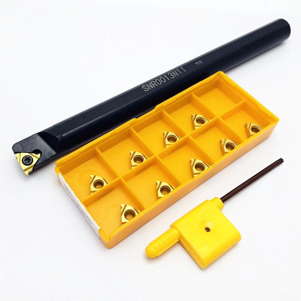 SNR0008K11 SNR0010K11 SNR0012M11 SNR0013N11 SNR0016Q11 Internal Thread Turning Tool Holder + 10pcs MMT11IR AG60 Carbide InsertSNR