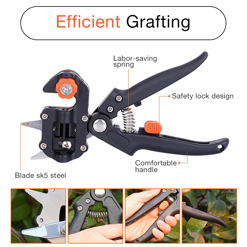 Grafting Shears Fruit Tree Grafting Scissors Multifunction Bud Cutter Gardening Tools Grafting Scissors Garden Pruning Tool