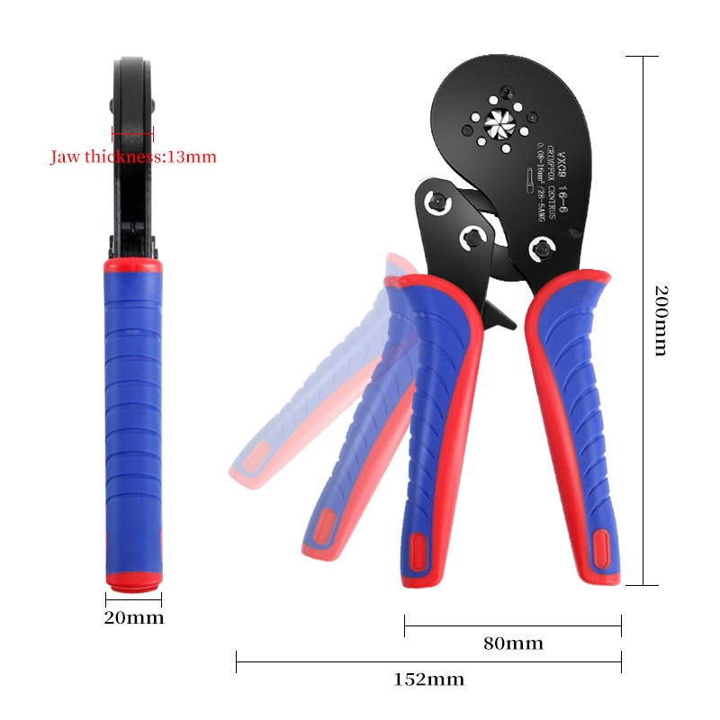 أنبوبي محطة العقص أداة العقص كماشة HSC8 6-4A/6-6A/16-6 (ماكس 0.08-16mm ²) الكهربائية أسلاك صغيرة الطويق المشبك عدة