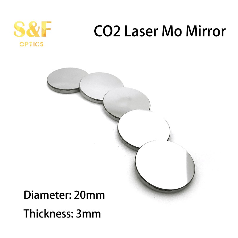 Laser Mo Mirror Dia 20 Thickness 3mm Reflective Mirror for CO2 Laser Cutting Mmachine Engraving Machine