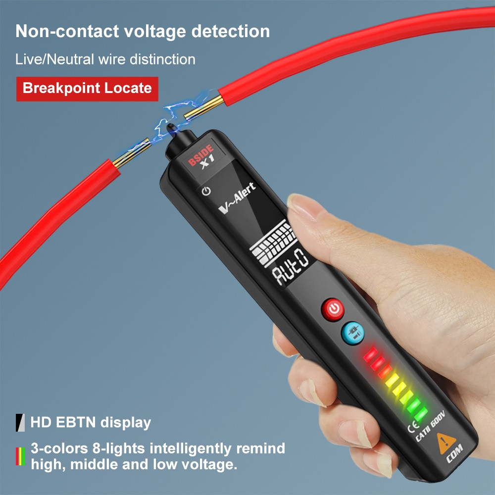 BSIDE Digital Multimeter Pen Multimeter Intelligent DC Voltmeter AC Voltage Meter Auto Voltage Impedance Capacitance Continuity Tester NCV Hz