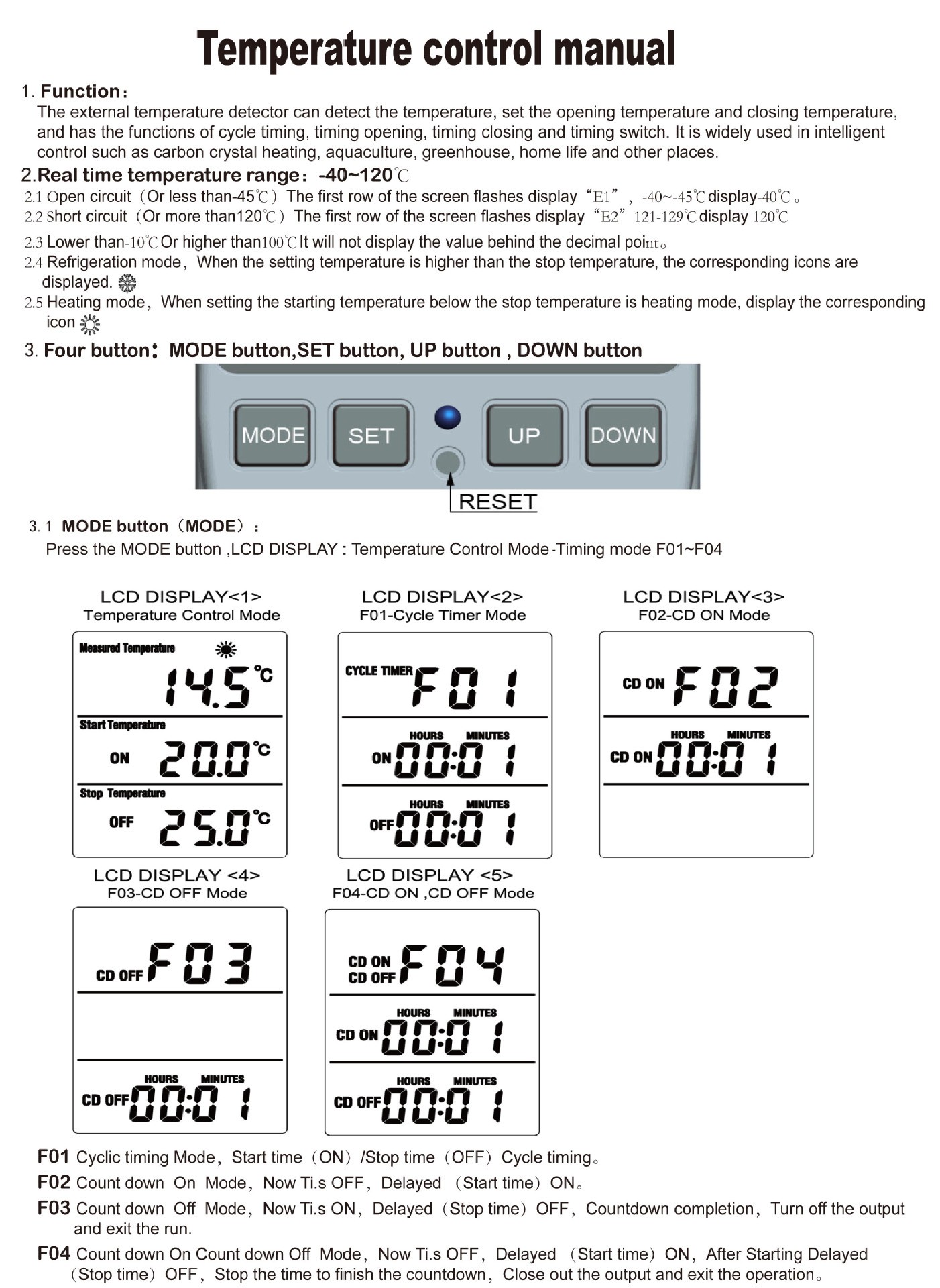 EU/US/AU/UK Timer Socket Thermostat Digital Temperature Controller Socket Outlet With Timer Switch Sensor Probe Heating Cooling