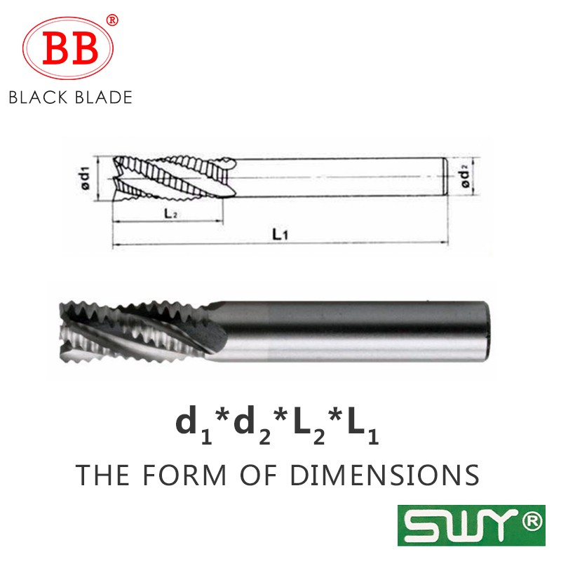 BB Roughing End Cutter HSS Cutters 4 Flute 5mm to 45mm Saw Metal Blade Machining Inch & Iso 6mm 8mm 10mm 12mm 16mm