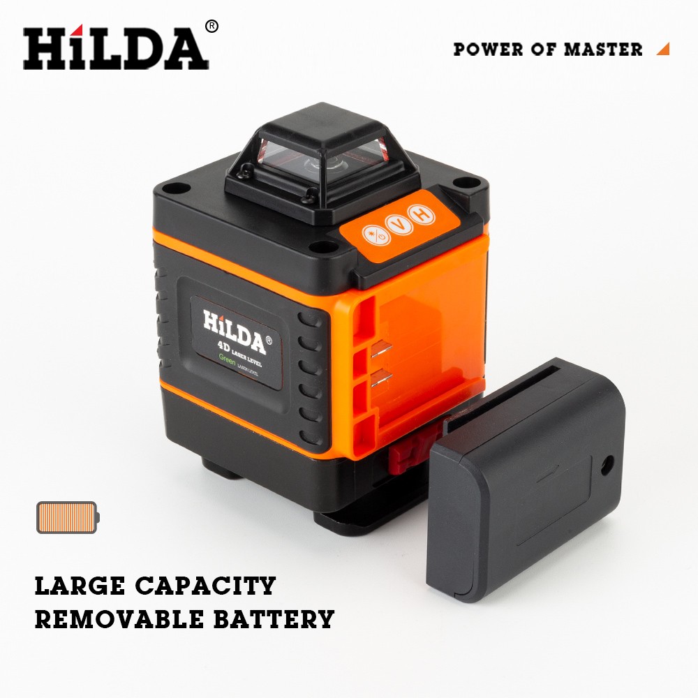 HILDA 12/16 lines 3/4D self-leveling laser level 360 horizontal and vertical cross super powerful green laser level