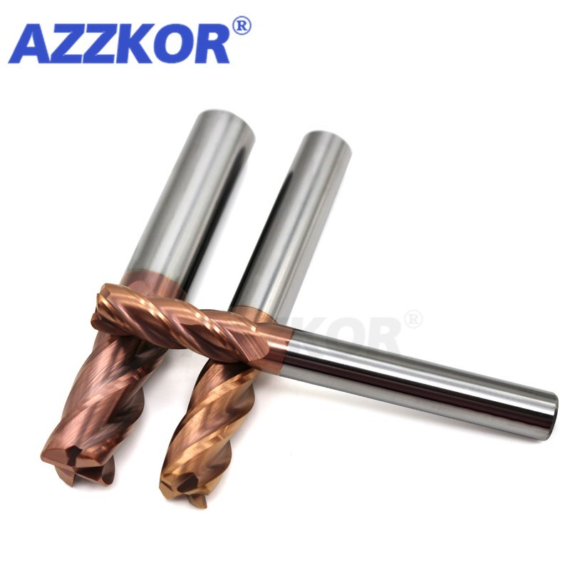 Milling Cutter Alloy Coating Tungsten Steel CNC Tool Maching Hrc55 Endmill azkor Top Milling Cutter Kit Milling Machine Tools