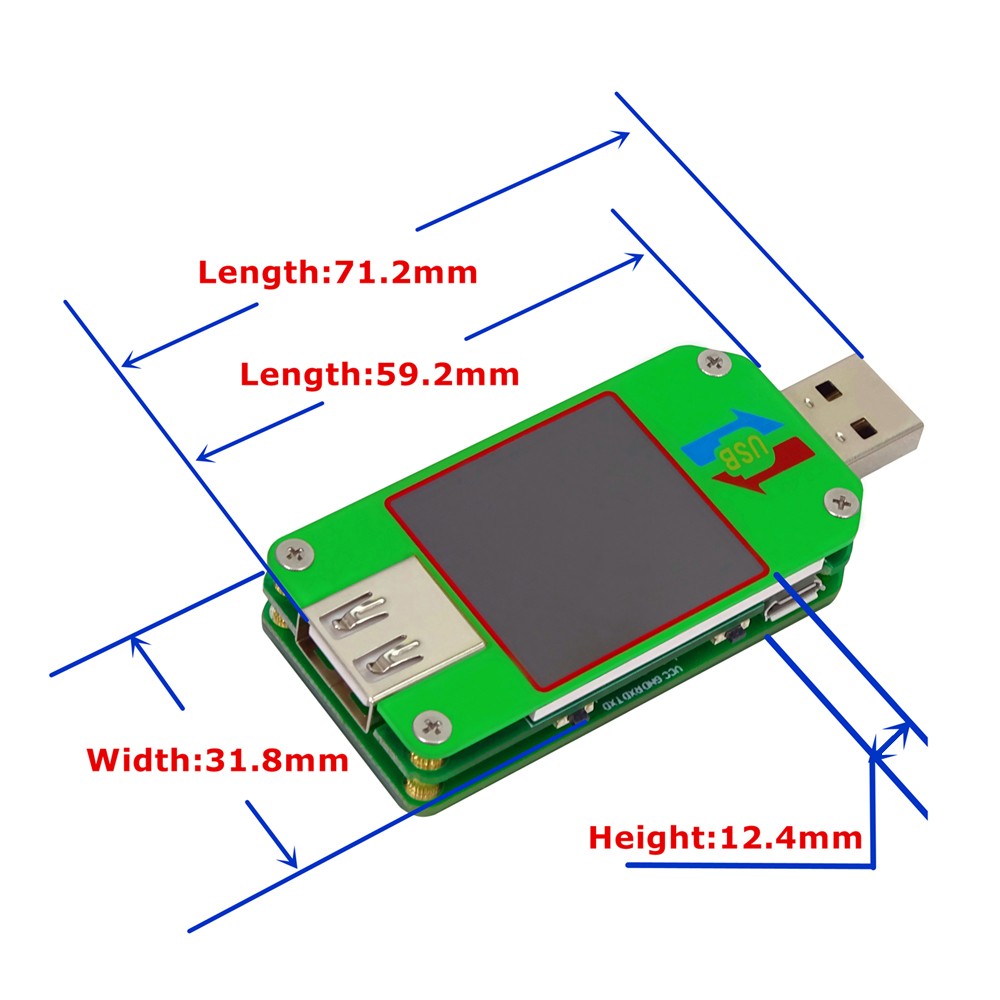 UM24 UM24C for APP USB 2.0 LCD Display Voltmeter Ammeter Battery Charge Voltage Current Meter Cable Resistance Tester-12006014